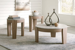 Tampa Furniture Outlet Lutz - Ashley Furniture - Guystone Table (Set of 3) - Occasional Table Set (3/CN) / Light Brown - T237-13