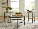 Tampa Furniture Outlet Lutz - Ashley Furniture - Kellyco Table (Set of 3) - Occasional Table Set (3/CN) / Gunmetal - T246-13