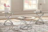 Tampa Furniture Outlet Lutz - Ashley Furniture - Hollynyx Table (Set of 3) - Occasional Table Set (3/CN) / Chrome Finish - T270-13