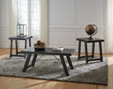 Tampa Furniture Outlet Lutz - Ashley Furniture - Noorbrook Table (Set of 3) - Occasional Table Set (3/CN) / Black/Pewter - T351-13