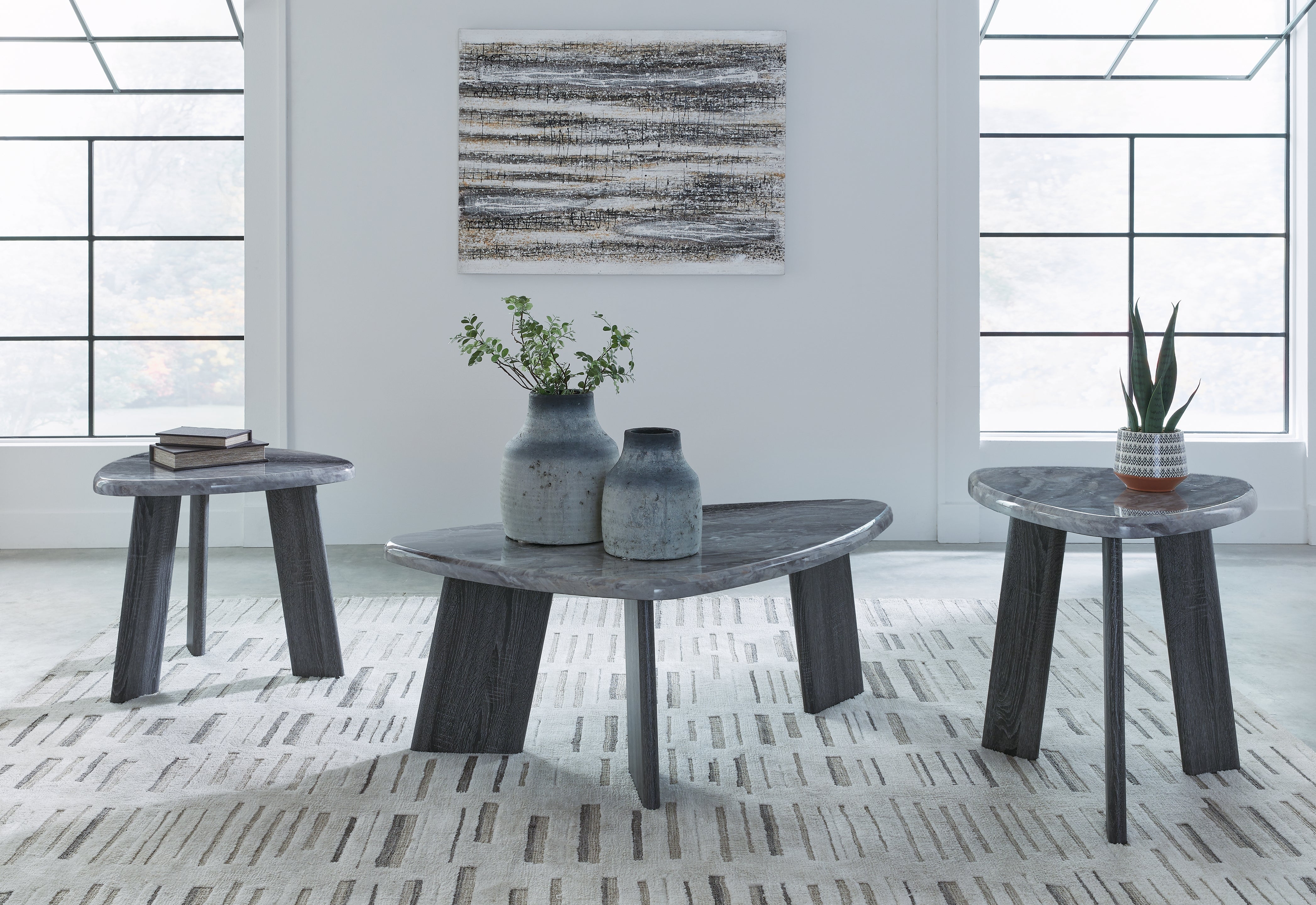 Tampa Furniture Outlet Lutz - Ashley Furniture - Bluebond Table (Set of 3) - Occasional Table Set (3/CN) / Gray - T390-13