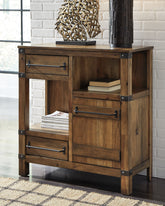 Tampa Furniture Outlet Lutz - Ashley Furniture - Roybeck Accent Cabinet - Accent Cabinet / Light Brown/Bronze - T411-40