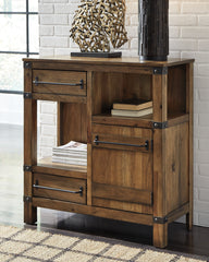 Tampa Furniture Outlet Lutz - Ashley Furniture - Roybeck Accent Cabinet - Accent Cabinet / Light Brown/Bronze - T411-40