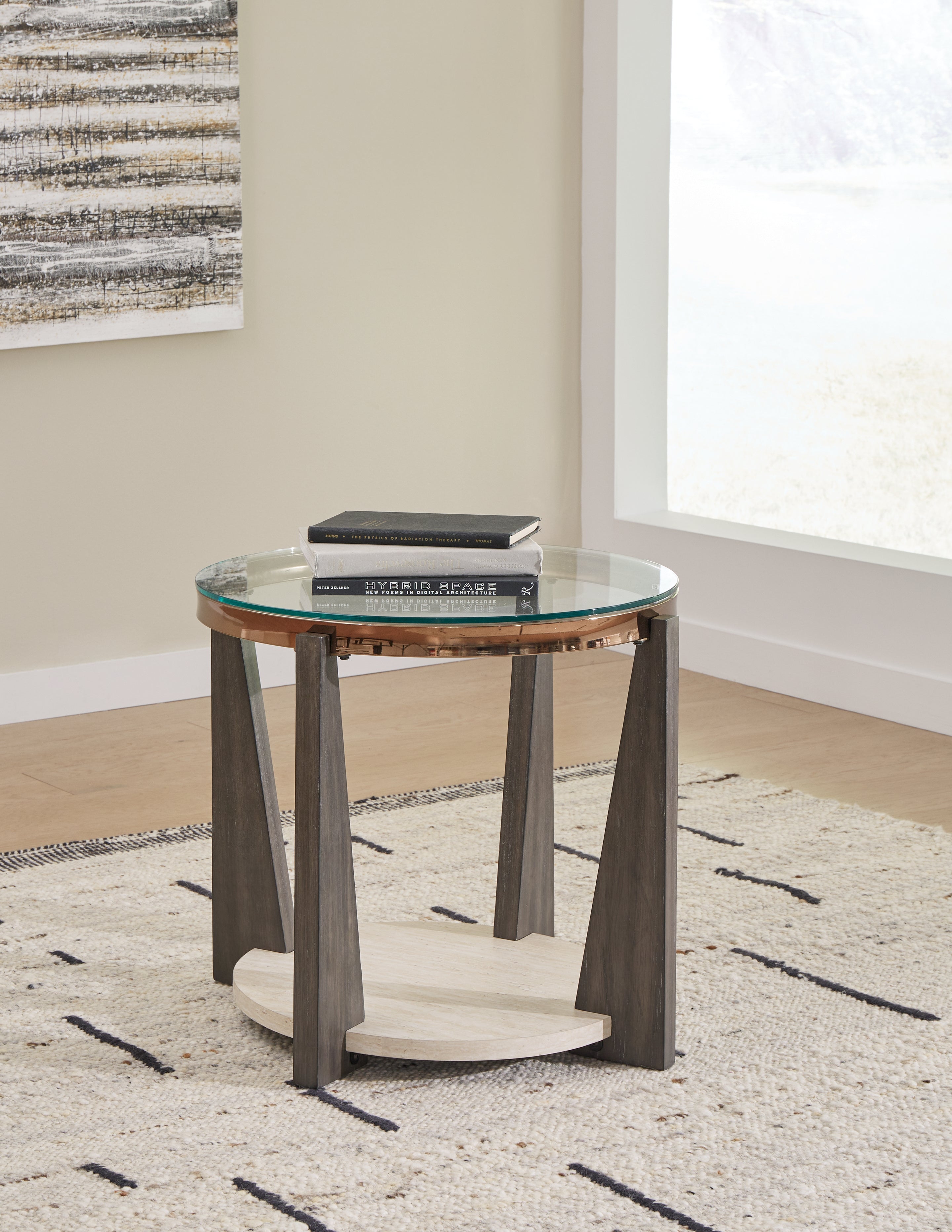 Tampa Furniture Outlet Lutz - Ashley Furniture - Frazwa End Table - Round End Table / Multi - T432-6