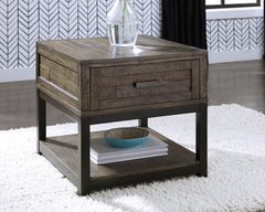 Tampa Furniture Outlet Lutz - Ashley Furniture - Johurst End Table - Rectangular End Table / Grayish Brown - T444-3