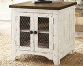Tampa Furniture Outlet Lutz - Ashley Furniture - Wystfield End Table - Rectangular End Table / White/Brown - T459-3