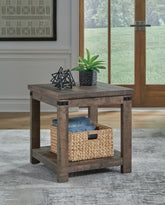 Tampa Furniture Outlet Lutz - Ashley Furniture - Hollum End Table - Square End Table / Rustic Brown - T466-2