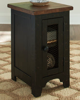 Tampa Furniture Outlet Lutz - Ashley Furniture - Valebeck Chairside End Table - Chair Side End Table / Black/Brown - T468-7