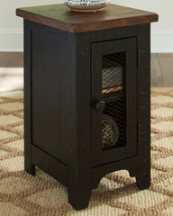 Tampa Furniture Outlet Lutz - Ashley Furniture - Valebeck Chairside End Table - Chair Side End Table / Black/Brown - T468-7