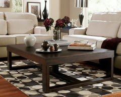 Tampa Furniture Outlet Lutz - Ashley Furniture - Watson Coffee Table - Rectangular Cocktail Table / Dark Brown - T481-1