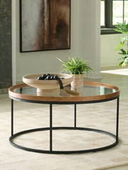 Tampa Furniture Outlet Lutz - Ashley Furniture - Noraluna Coffee Table - Round Cocktail Table - T502-8