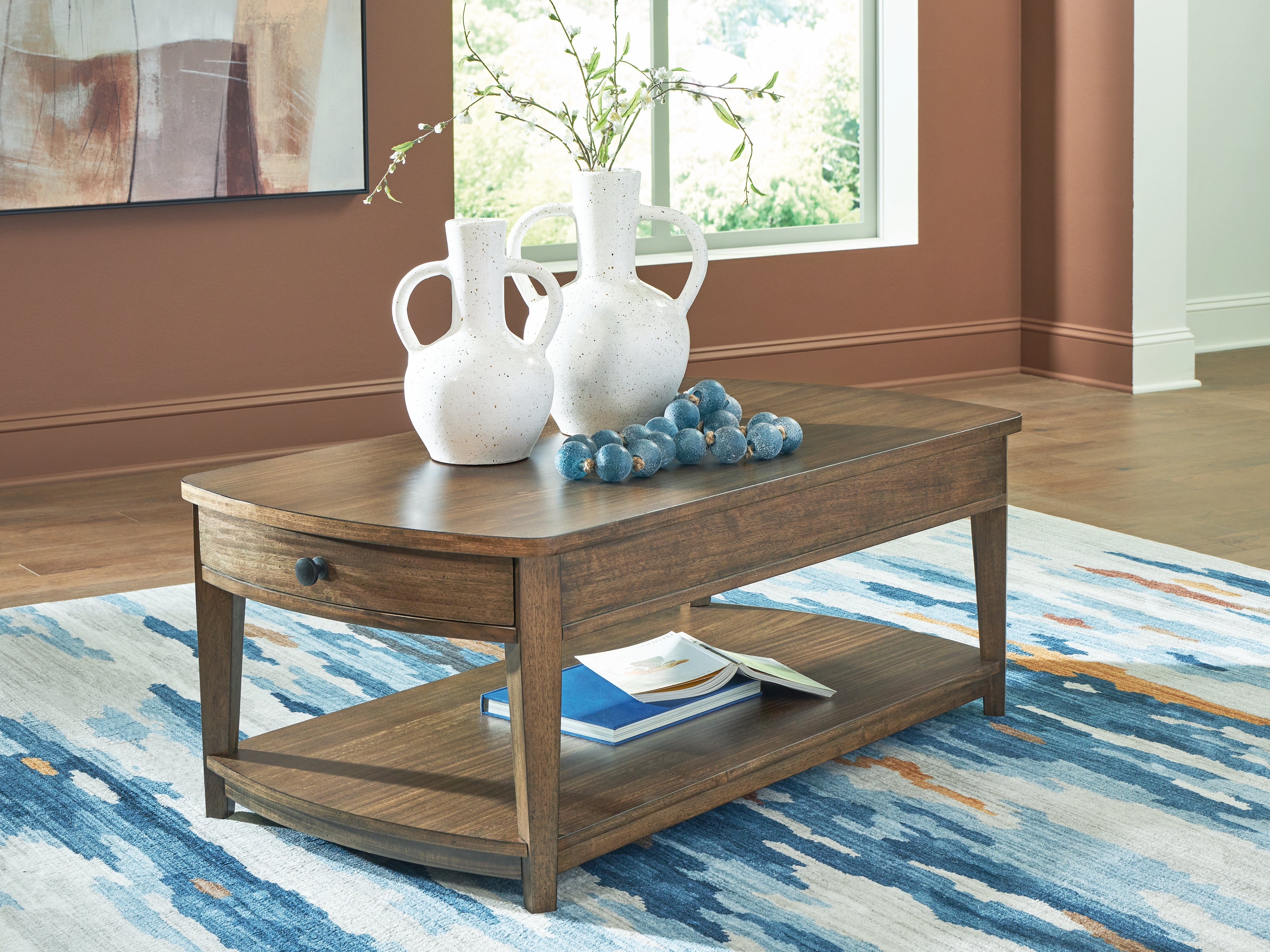 Tampa Furniture Outlet Lutz - Ashley Furniture - Burkbyer Coffee Table - Rectangular Cocktail Table - T513-1