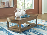 Tampa Furniture Outlet Lutz - Ashley Furniture - Burkbyer Coffee Table - Rectangular Cocktail Table - T513-1