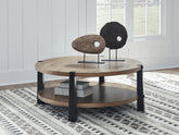 Tampa Furniture Outlet Lutz - Ashley Furniture - Ridgester Coffee Table - Round Cocktail Table - T518-8