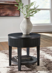 Tampa Furniture Outlet Lutz - Ashley Furniture - Marstream End Table - Round End Table / Black - T551-6