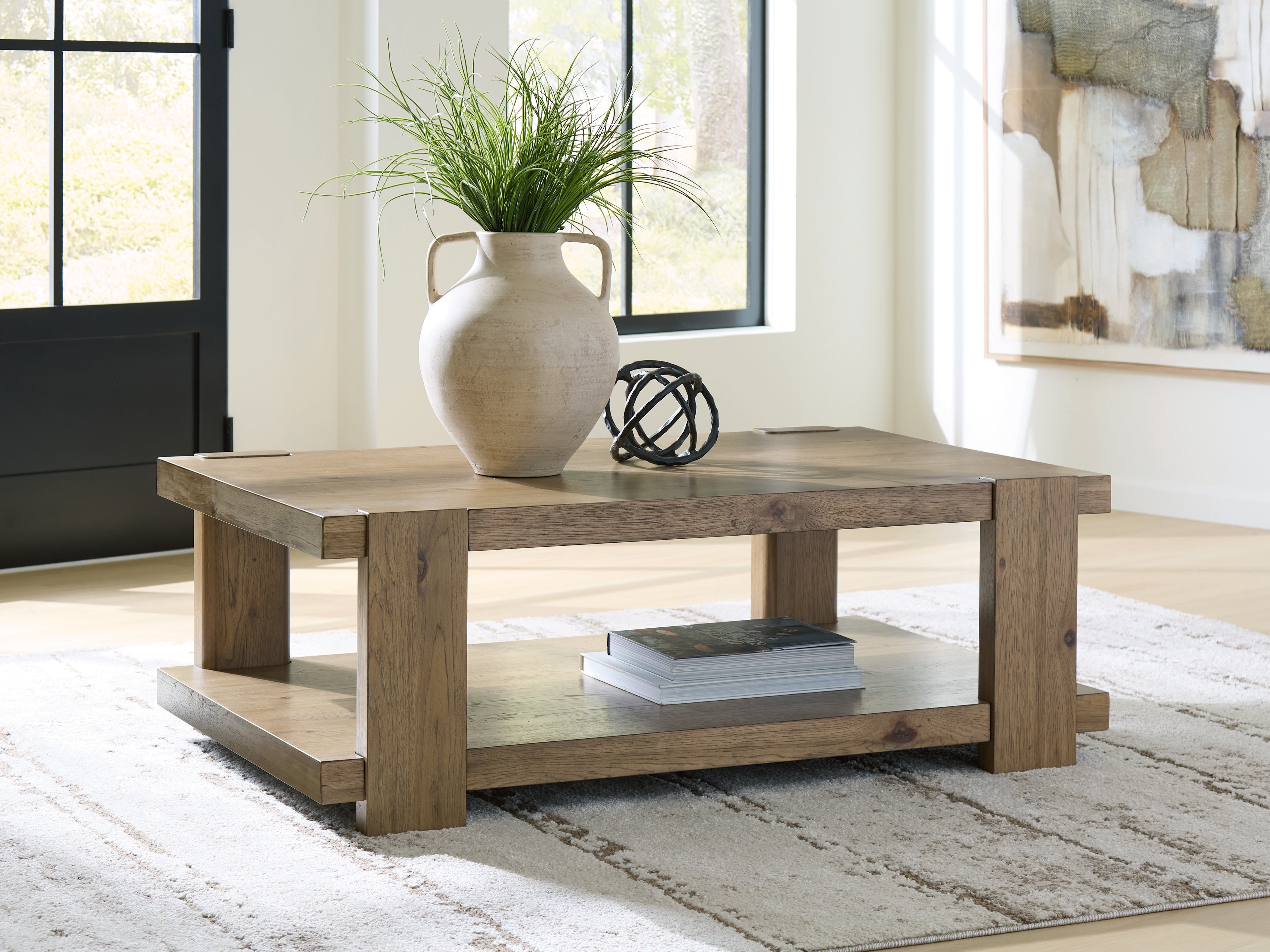 Tampa Furniture Outlet Lutz - Ashley Furniture - Flangren Coffee Table - Rectangular Cocktail Table - T553-1
