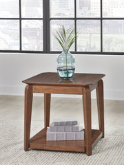 Tampa Furniture Outlet Lutz - Ashley Furniture - Trenmour End Table - Square End Table / Medium Brown - T596-2