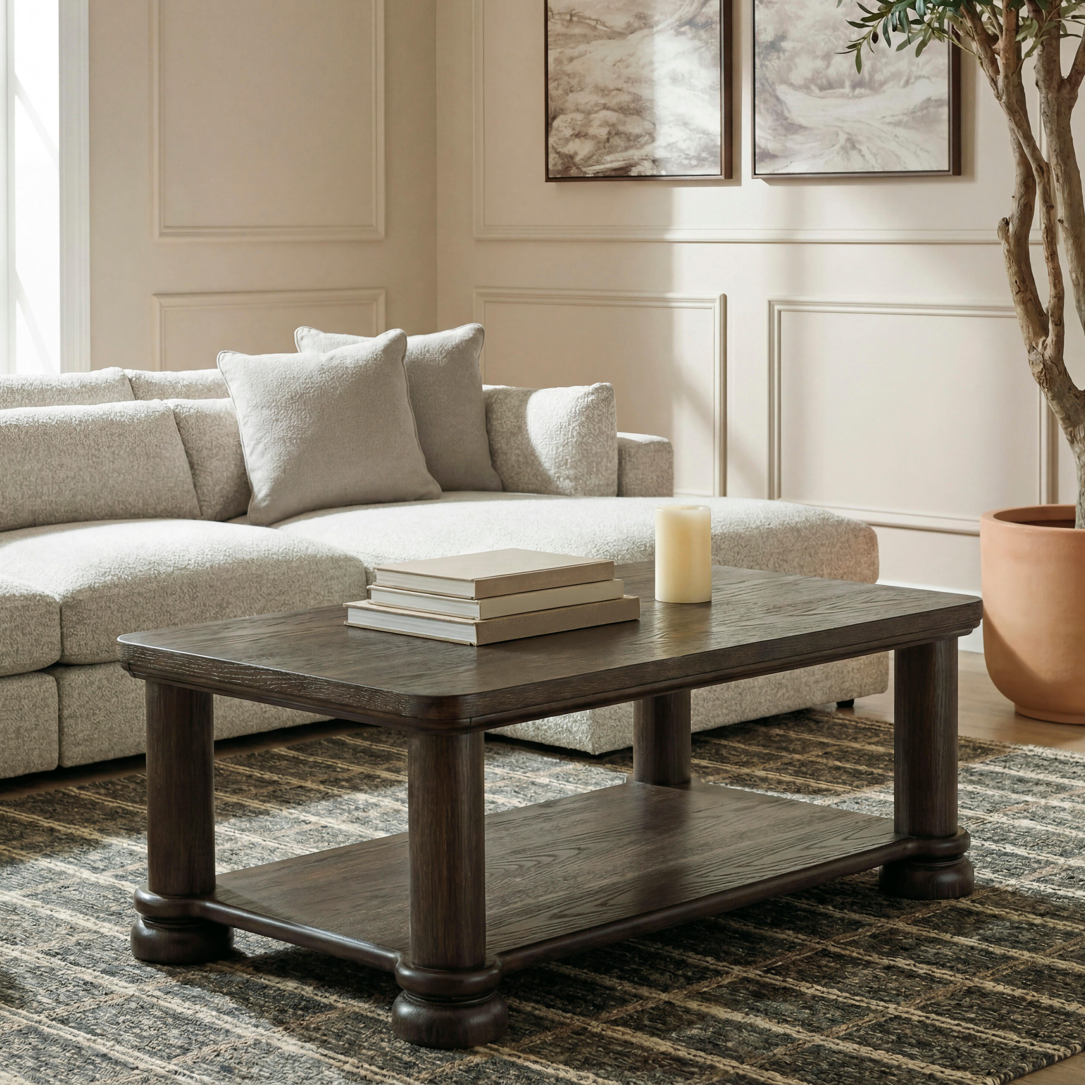 Tampa Furniture Outlet Lutz - Ashley Furniture - Bannette Coffee Table - Rectangular Cocktail Table - T605-1