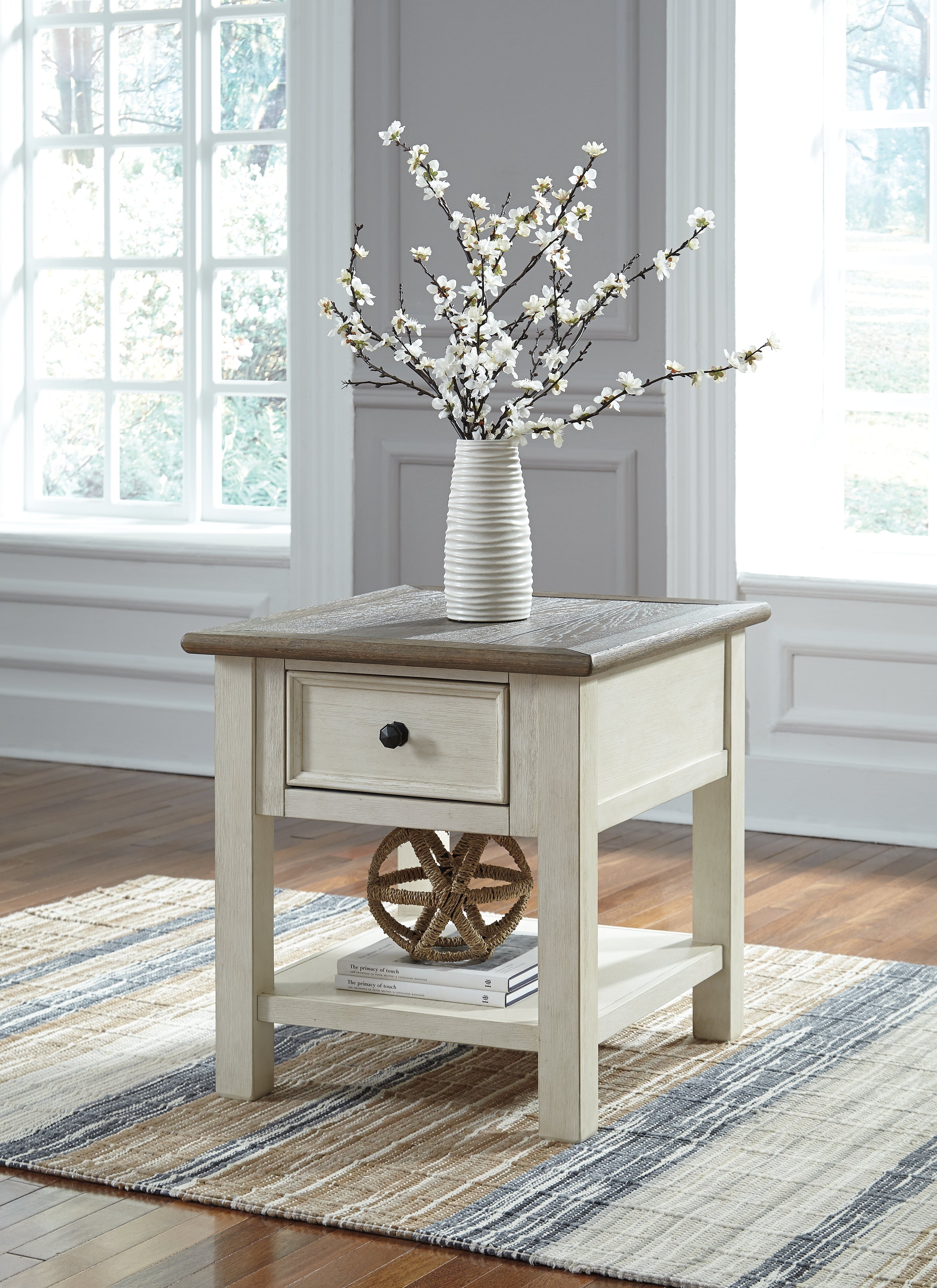 Tampa Furniture Outlet Lutz - Ashley Furniture - Bolanburg End Table - Rectangular End Table / Two-tone - T637-3