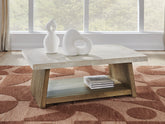 Tampa Furniture Outlet Lutz - Ashley Furniture - Brendalhouse Coffee Table - Rectangular Cocktail Table / Light Brown - T642-1
