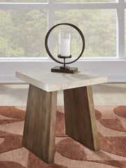 Tampa Furniture Outlet Lutz - Ashley Furniture - Brendalhouse End Table - Square End Table / Light Brown - T642-2