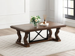 Tampa Furniture Outlet Lutz - Ashley Furniture - Maylee Coffee Table - Rectangular Cocktail Table / Dark Brown - T647-1