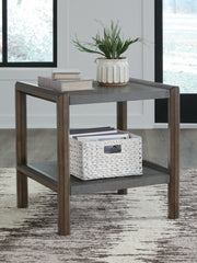 Tampa Furniture Outlet Lutz - Ashley Furniture - Kallenny End Table - Rectangular End Table / Brown/Gray - T669-3