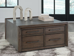 Tampa Furniture Outlet Lutz - Ashley Furniture - Kallenny Coffee Table - Square Cocktail Table / Brown/Gray - T669-8