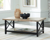 Tampa Furniture Outlet Lutz - Ashley Furniture - Bristenfort Coffee Table - Rectangular Cocktail Table / Brown/Black - T685-1