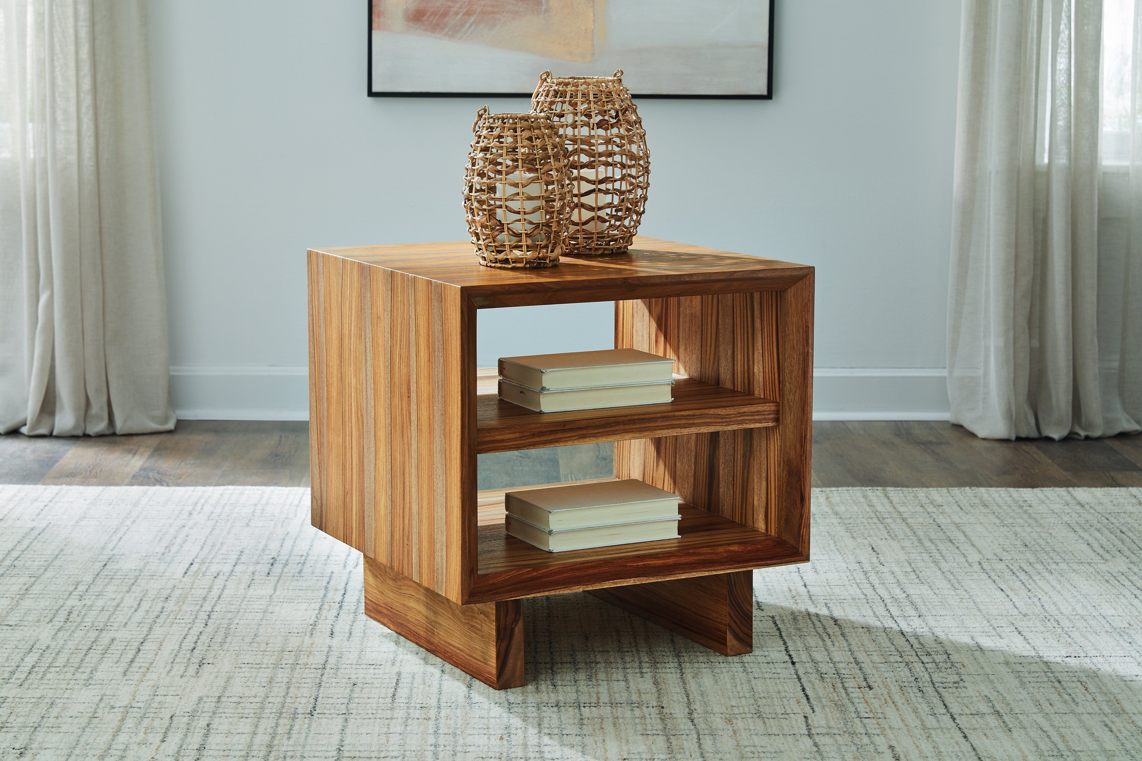 Tampa Furniture Outlet Lutz - Ashley Furniture - Dressonni End Table - Square End Table / Brown - T690-2