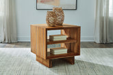 Tampa Furniture Outlet Lutz - Ashley Furniture - Dressonni End Table - Square End Table / Brown - T690-2