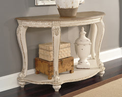 Tampa Furniture Outlet Lutz - Ashley Furniture - Realyn Sofa Table - Sofa Table / White/Brown - T743-4