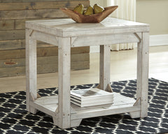 Tampa Furniture Outlet Lutz - Ashley Furniture - Fregine End Table - Rectangular End Table / Whitewash - T755-3