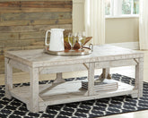 Tampa Furniture Outlet Lutz - Ashley Furniture - Fregine Coffee Table with Lift Top - Lift Top Cocktail Table / Whitewash - T755-9