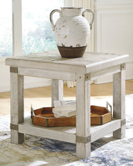Tampa Furniture Outlet Lutz - Ashley Furniture - Carynhurst End Table - Rectangular End Table / White Wash Gray - T757-3