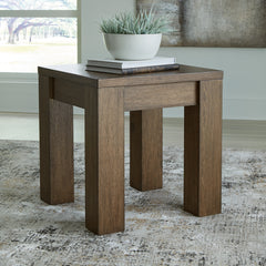 Tampa Furniture Outlet Lutz - Ashley Furniture - Rosswain End Table - Square End Table / Warm Brown - T763-2