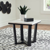 Tampa Furniture Outlet Lutz - Ashley Furniture - Fostead End Table - Square End Table / White/Espresso - T770-2