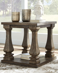 Tampa Furniture Outlet Lutz - Ashley Furniture - Johnelle End Table - Rectangular End Table / Gray - T776-3