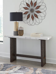 Tampa Furniture Outlet Lutz - Ashley Furniture - Burkhaus Sofa Table - Sofa Table / White/Dark Brown - T779-4