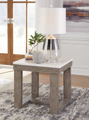 Tampa Furniture Outlet Lutz - Ashley Furniture - Loyaska End Table - Square End Table / Brown/Ivory - T789-2