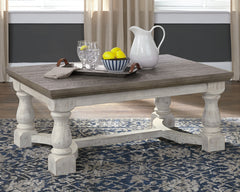 Tampa Furniture Outlet Lutz - Ashley Furniture - Havalance Coffee Table - Rectangular Cocktail Table / Gray/White - T814-1