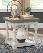 Tampa Furniture Outlet Lutz - Ashley Furniture - Havalance End Table - Rectangular End Table / Gray/White - T814-3