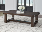 Tampa Furniture Outlet Lutz - Ashley Furniture - Breckington Coffee Table - Rectangular Cocktail Table / Dark Brown - T856-1