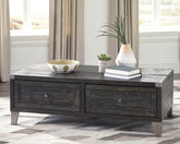 Tampa Furniture Outlet Lutz - Ashley Furniture - Todoe Coffee Table with Lift Top - Lift Top Cocktail Table / Dark Gray - T901-9