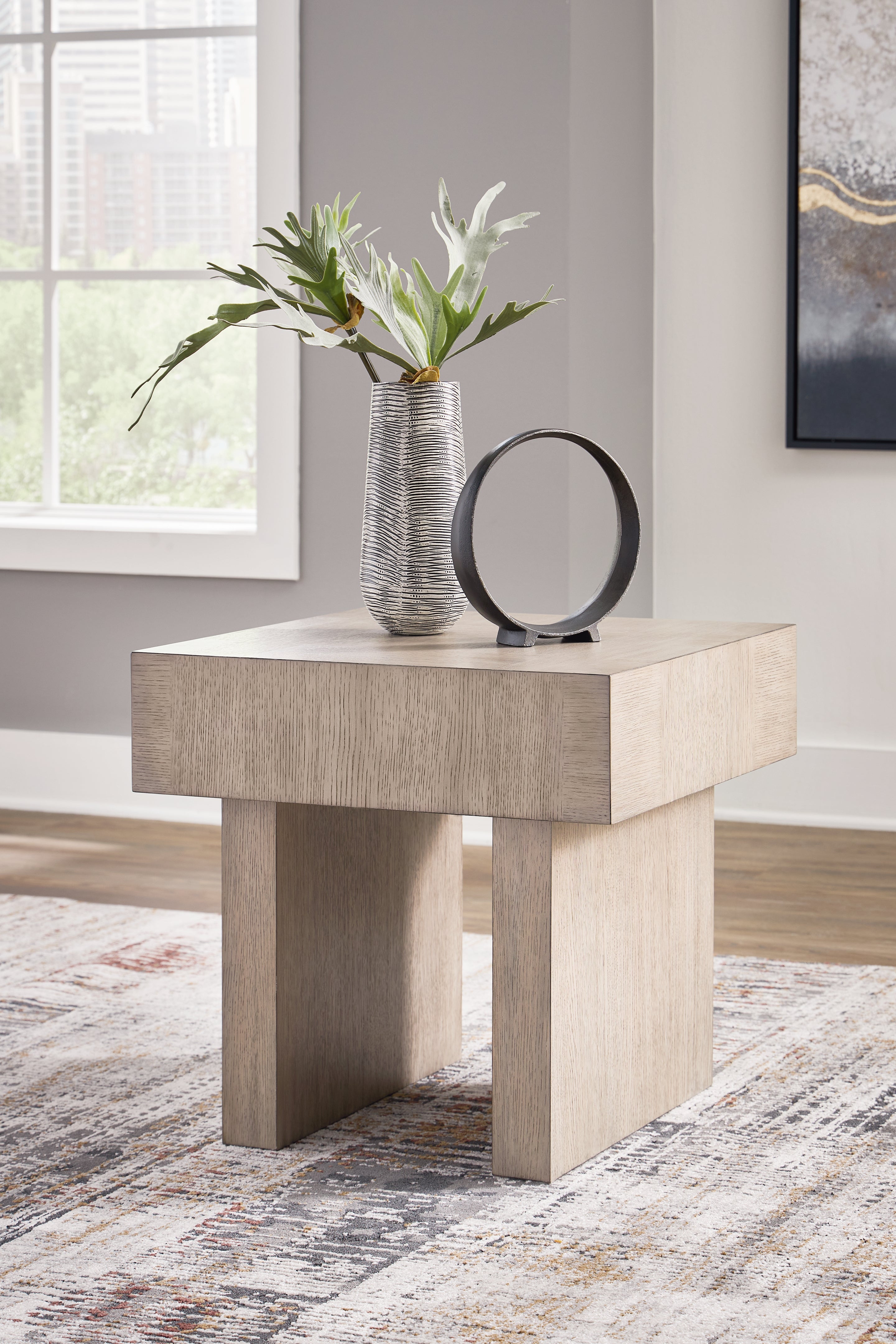 Tampa Furniture Outlet Lutz - Ashley Furniture - Jorlaina End Table - Square End Table / Light Grayish Brown - T922-2