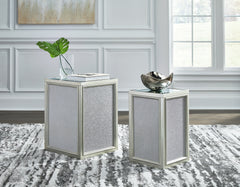 Tampa Furniture Outlet Lutz - Ashley Furniture - Traleena Nesting End Table (Set of 2) - Nesting End Tables (Set of 2) / Silver Finish - T957-16