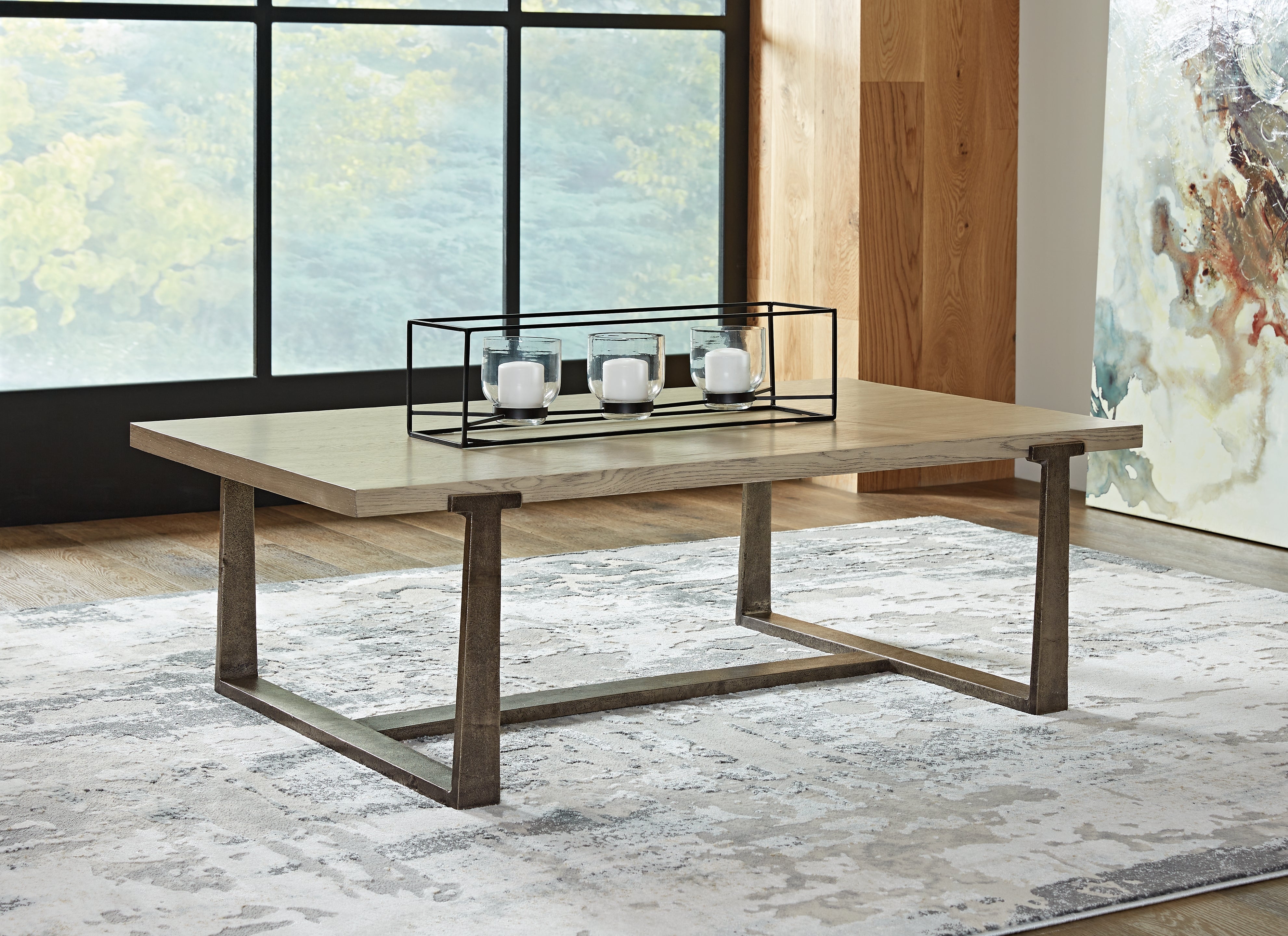 Tampa Furniture Outlet Lutz - Ashley Furniture - Dalenville Coffee Table - Rectangular Cocktail Table / Gray - T965-1