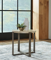 Tampa Furniture Outlet Lutz - Ashley Furniture - Dalenville End Table - Round End Table / Gray - T965-6
