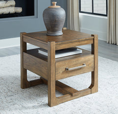 Tampa Furniture Outlet Lutz - Ashley Furniture - Cabalynn End Table - Square End Table / Light Brown - T974-2