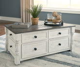 Tampa Furniture Outlet Lutz - Ashley Furniture - Havalance Lift-Top Coffee Table - Lift Top Cocktail Table / White/Gray - T994-20